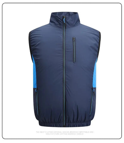 NEWS USB 12V/5V 4Fan Couples Summer Breathable Cooling Vest Sleeveless Fan Air Conditioner Jacket Heat Resistant Outdoor Workwea