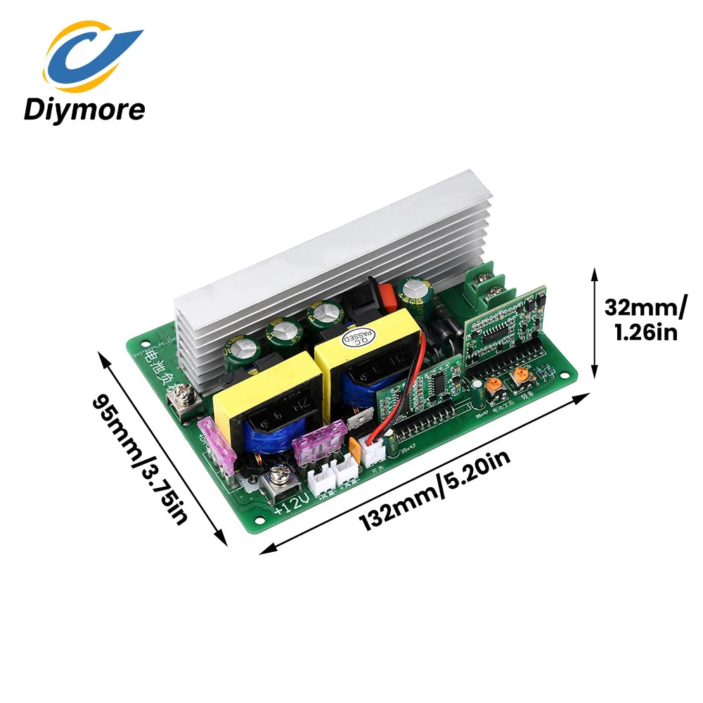 500W Inverter Module DC 12V to AC 220V Step-Up Converter with Switch and Fan Interface Supports Projectors Rice Cookers