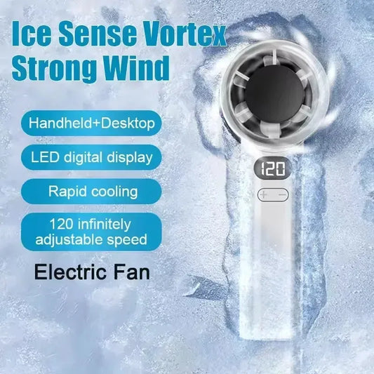 USB Rechargeable Handheld Mini Fan Portable Adjustable Desktop Cooling Fan with 12H Long Battery Life for Office Home Travel