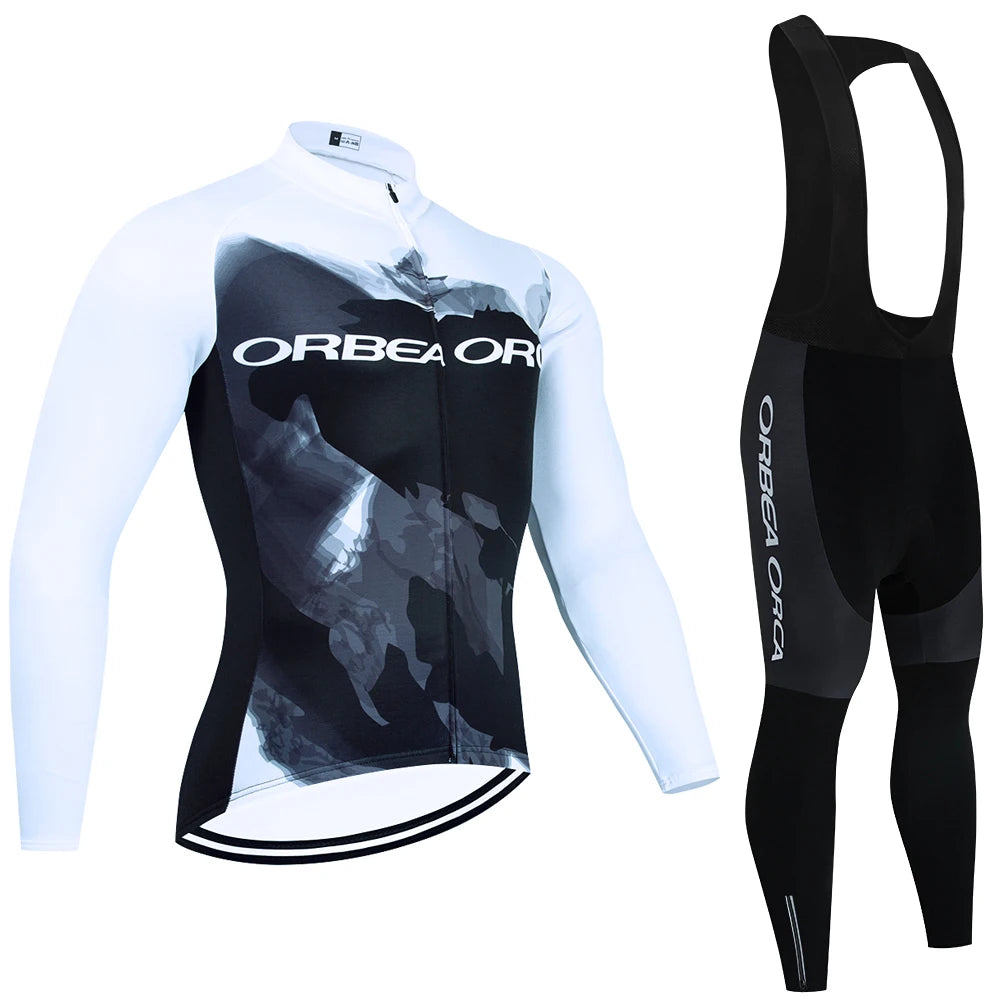 Winter 2025 New Cycling Jersey Team ORBEA ORCA Bike Jacket Pants Men Thermal Fleece Ropa Ciclismo MTB Road Bicycle Clothing