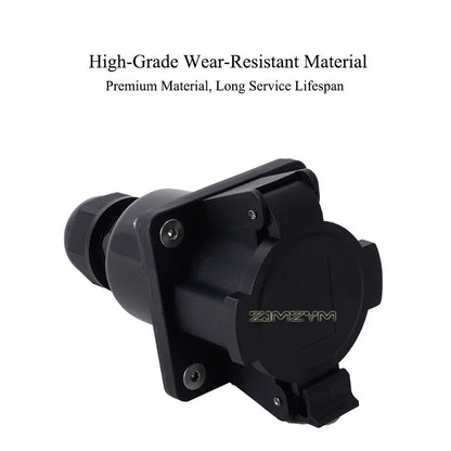 SAE J1772 Type 1 EV Charger Inlet Socket 16A/32A/48A 240V AC EV Charging Port Flange Mount Electric Vehicle Charging Receptacle