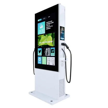 Customized Ev Charging Station Portable Environmental Friendly Dc 22Kw Ev Charger Advertising Screen Charging Station for USA