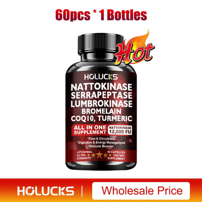 Nattokinase Supplement, Supports Blood Flow, Heart Health, & Healthy Circulation, Digestive Aid, Boosts Cellular Energy