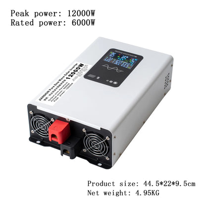 12000W 10000W 8000W Power Pure Sine Wave Inverter 12V 24v 220v 24V 48V 60V 72V To 110v Converter Solar Car Inverters Off Grid