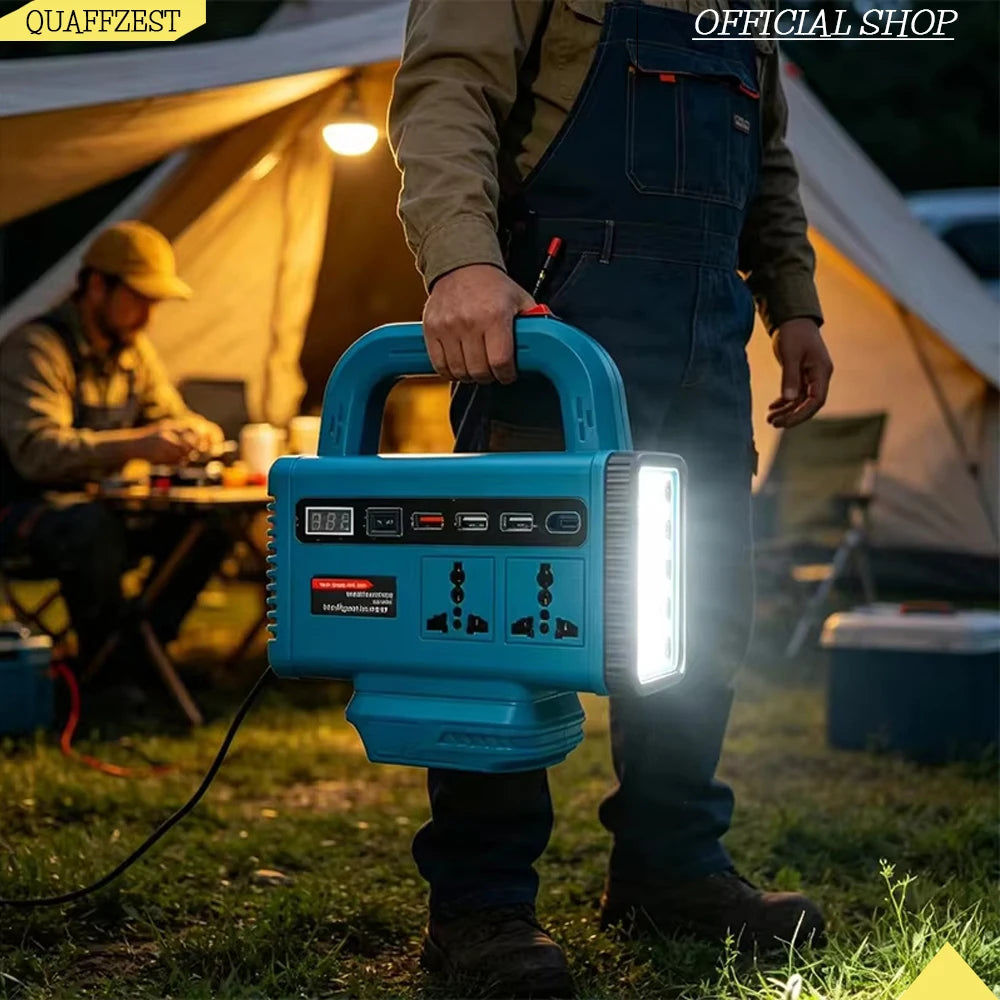 Lithium Battery Portable Inverter Power Station Multi-Function Handheld Generator Light Emergency Backup Power （without battery）