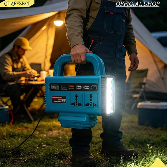 Lithium Battery Portable Inverter Power Station Multi-Function Handheld Generator Light Emergency Backup Power （without battery）