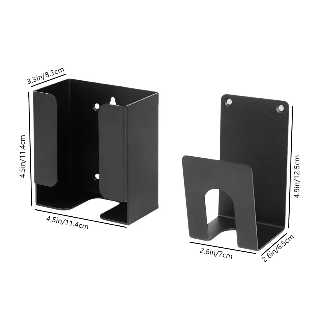 EV Charger Holder, Wall-Mounted Bracket Set, Compatible with SAE J1772 Connector & J-Hook