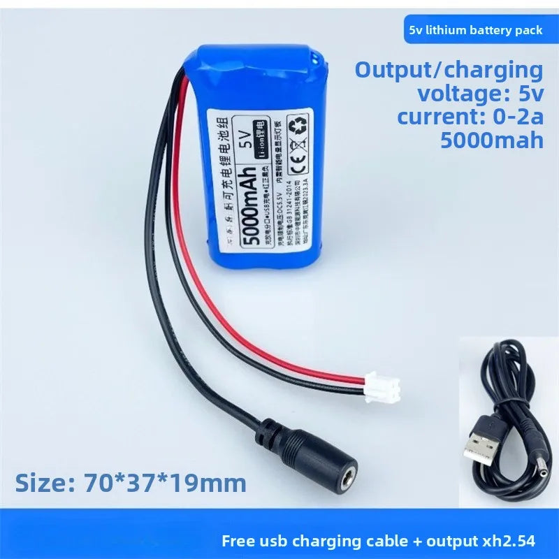 5V 16800mAh Lithium Battery Pack Rechargeable Single Chip Microcomputer for USB Fan 4G Wireless Network Wi-Fi Bluetooth