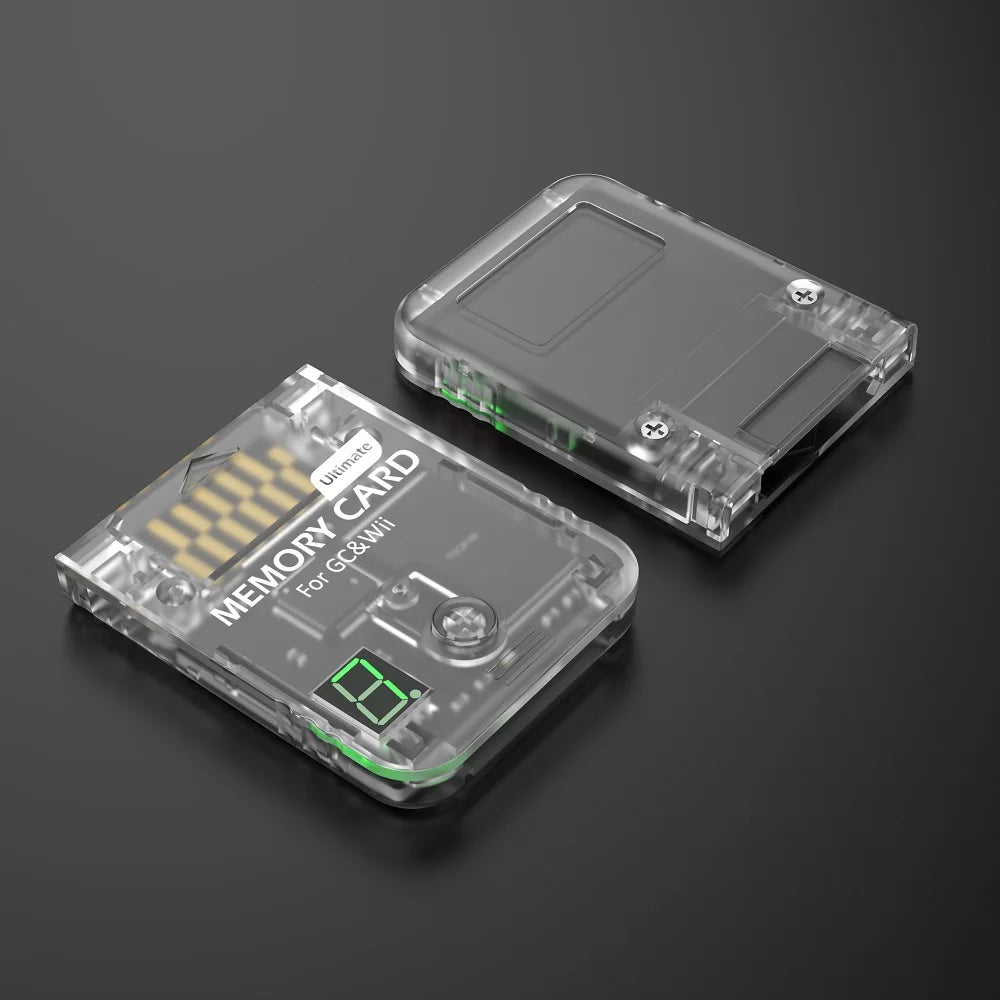1024 MBit &2048 MBit Memory Card For Gamecube/ Wii(RVL-001) With A Digital Display & 8 Virtual Memory Cards Of 16MBytes Each