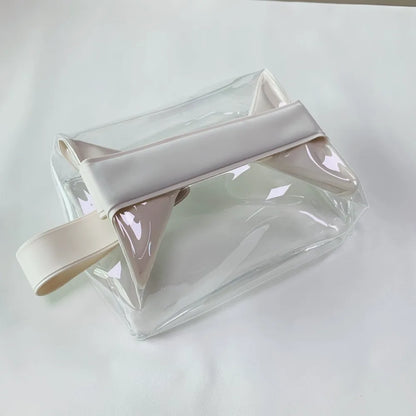 Clear Toiletry Bags with Magnetic Closure Leak-proof Makeup Bag Large Capacity PVC Cosmetic Pouch for Women Men Traveling