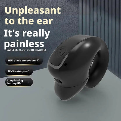 Wireless Bluetooth Earphones Bone Conduction Handsfree Earbuds TWS HIFI Stereo Single Ear Clip 9D Spatial Stereo Sound With Mic