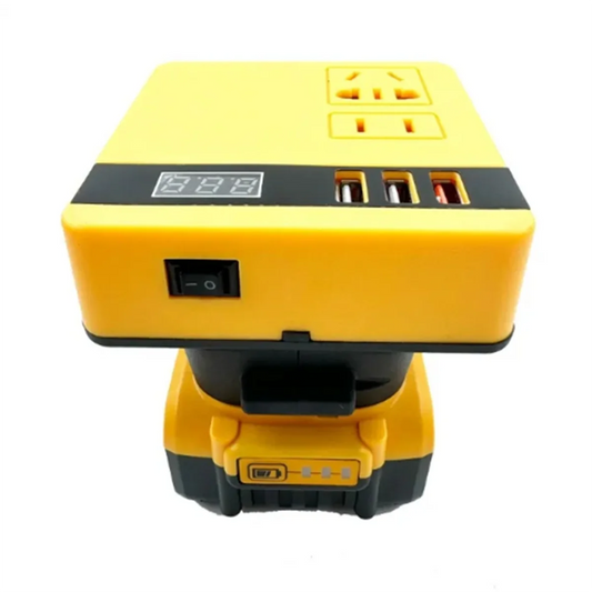 Multifunction Power Inverter DC 18V to 220V Inverter Adapter Power Supply Inverter for Dewalt 18V 20V BatteryJKL