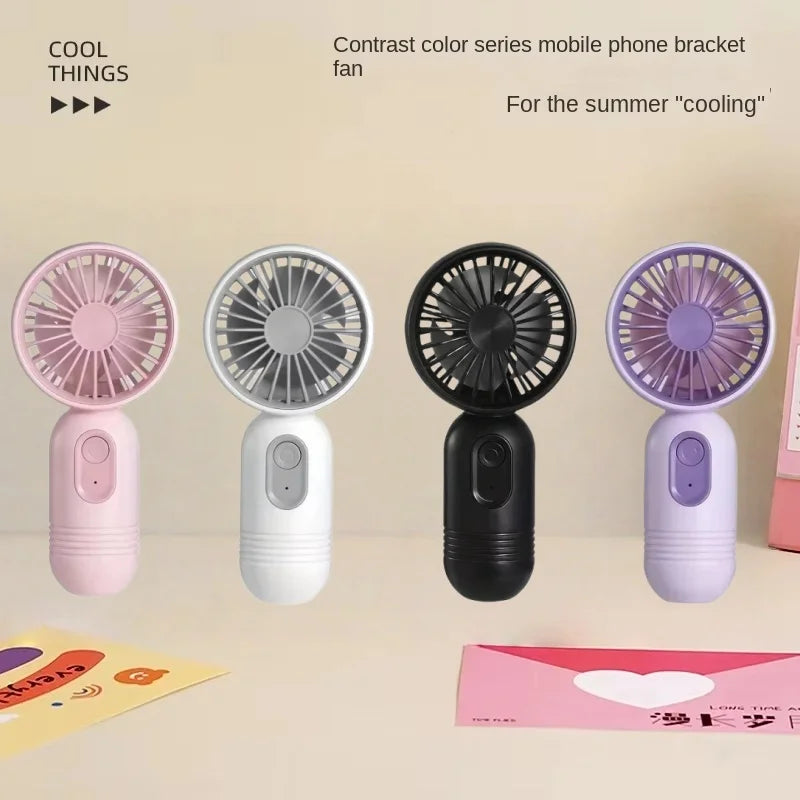 USB Mini Rechargeable Portable Fan with 3 Speeds, Handheld Fan for Gift Choice, Perfect For Office, Outdoor, Travel, Camping