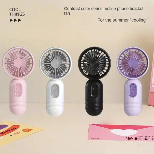 USB Mini Rechargeable Portable Fan with 3 Speeds, Handheld Fan for Gift Choice, Perfect For Office, Outdoor, Travel, Camping