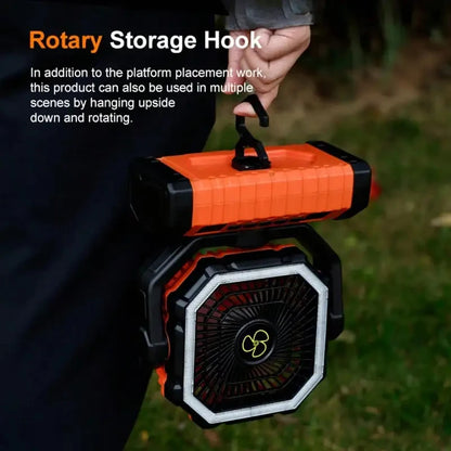 2026 New Hot-Selling Rechargeable Outdoor Camping Fan, 20000mAh Battery-Powered Fan, Long-Life Rechargeable Shaking Head Fan.