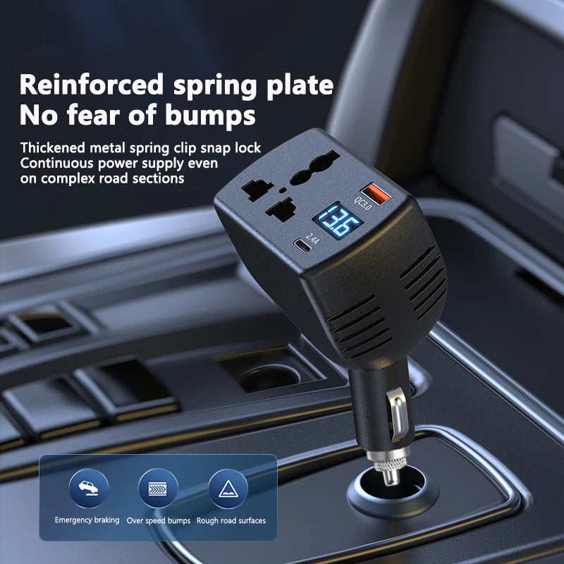 2025 Inverter 150W DC 12V To DC 220V Auto Power Inverter Car Voltage Converter Adapter Adaptor With USB Car Charger