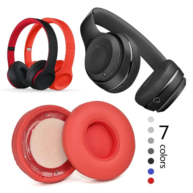 Ear Pads Noise Canceling Wireless Headphones Sponge Sleeve Comfortable Earmuffs Compatible for Solo 3 2.0 1 Pair 896C