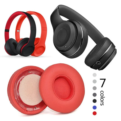 Ear Pads Noise Canceling Wireless Headphones Sponge Sleeve Comfortable Earmuffs Compatible for Solo 3 2.0 1 Pair 896C