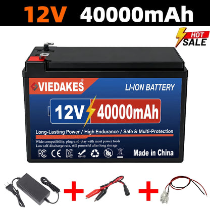 12V 200Ah LiFePO4 Lithium Battery, Deep 4000+ Cycle Built-in BMS for Camping Power Supply, Boat, Spray, E-Wheel, Fish Finder☽
