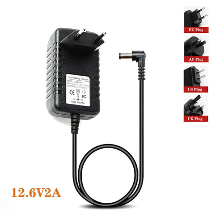 4.2V 8.4V 12.6V 16.8V 21V 25.2V 29.4V 1A 2A 3A 18650 Lithium Battery Charger for Lithium Battery Pack 90 Degree Elbow
