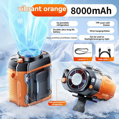 Rechargeable semiconductor cooling waist-mounted fan, outdoor neck-mounted handheld small fan with ultra-long battery life