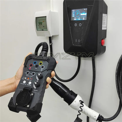 PM701E EVSE Test Adapter Electric Vehicle Charging Station Tester for Type 2 EV Charger Diagnostic Maintenance Tool