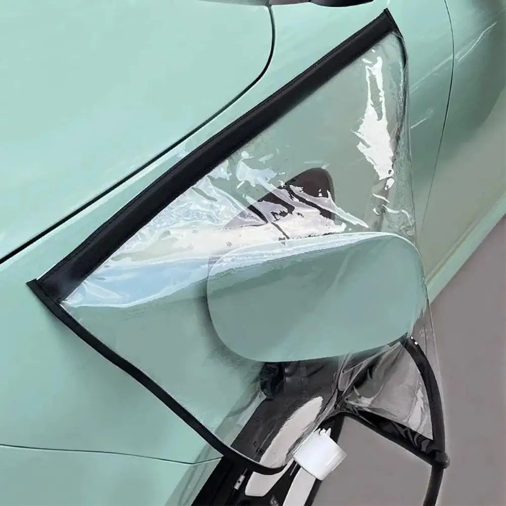 Outdoor Electric Vehicle Charger Port Rainproof Dustproof Cover Transparent Waterproof Cover Magnetic EV Charger Port Protector