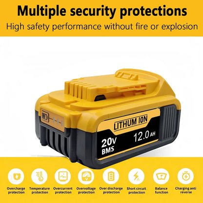 New High-power For DEWALT 20vbattery DCB200 DCB205 DCB206 * power tool 18V battery 3AH 8AH 12AH  batteries DCD805