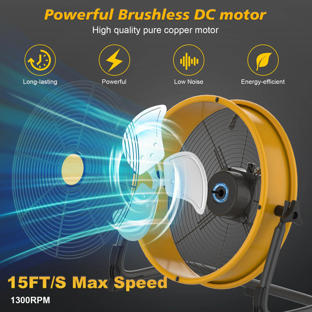 12inch Portable Battery Operated Solar Fan Rechargeable Home Garage Large Factory Fan Portable Indoor Outdoor Fish Camping Fan