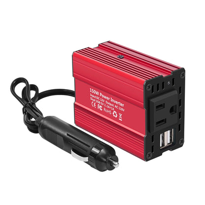 Power Inverter 150W/300W 200W/400W 12V DC to 110V/220V AC Car Plug Adapter Outlet Converter with Fast Charging Ports