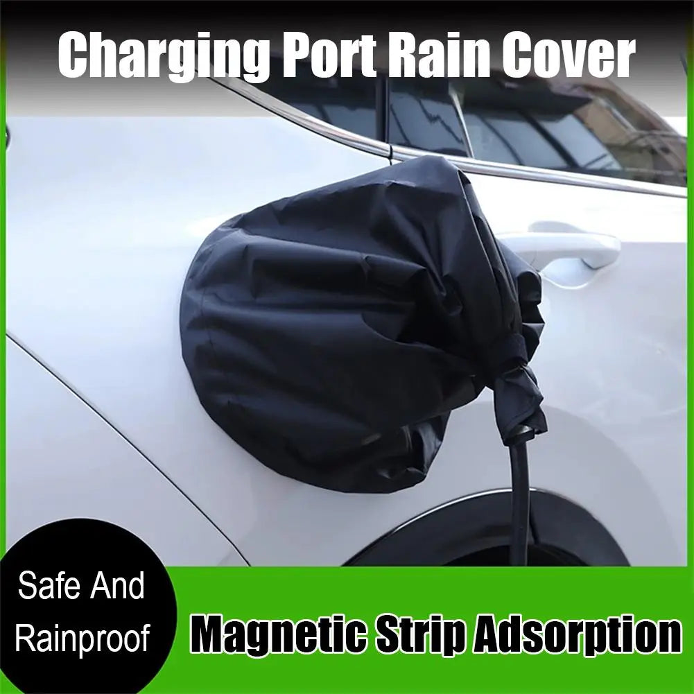 EV Charger Plug Port Rain Cover Magnetic 360° All-round Waterproof Dustproof Charger Gun Protector for Electric Car