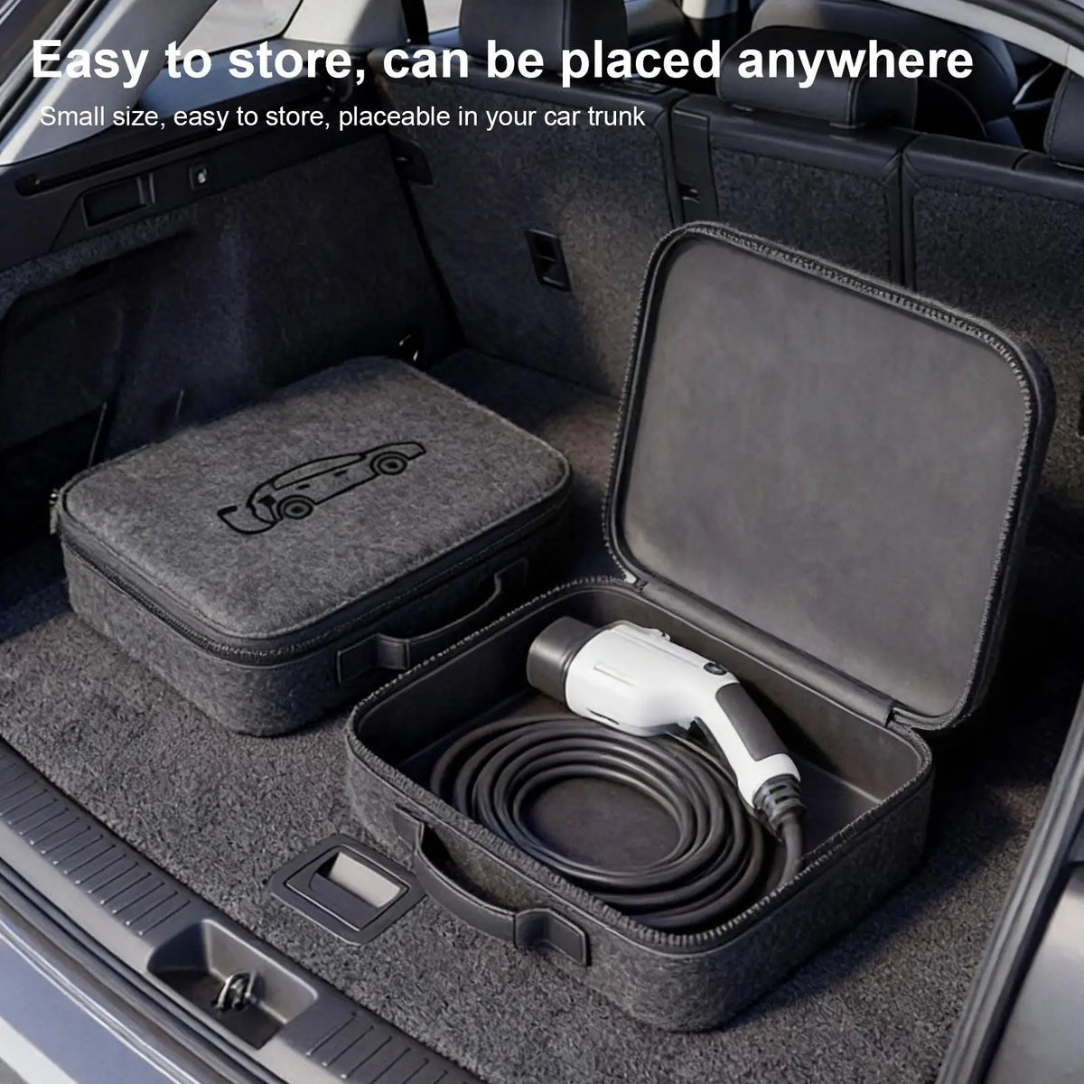 Portable Electric Car Charger Plugs Storage Carry Bag EV Car Charging Cable Sockets Waterproof Fire Retardant Equipment Bag