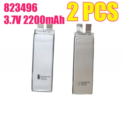 823496-2200mAh High-Rate 3.7V Lithium Battery Cell 35C-70C RC Model Battery Cell Power Source