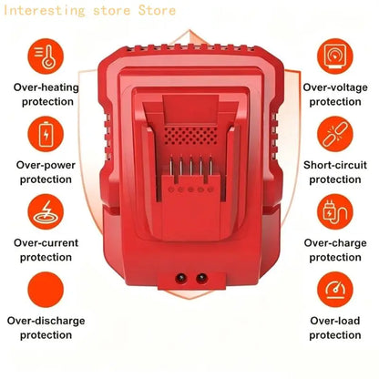 Home DIY Battery Chargers with EU Plugs Cord, 18V Lithium Charging Station, Vented Housing, and Slide in Dock for