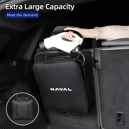 EV Car Charging Cable Storage Box Electric Vehicle Charger Cables Carry Bag For Great Wall Haval F7 H6 H2 H3 H5 H7 2026 H8 H9