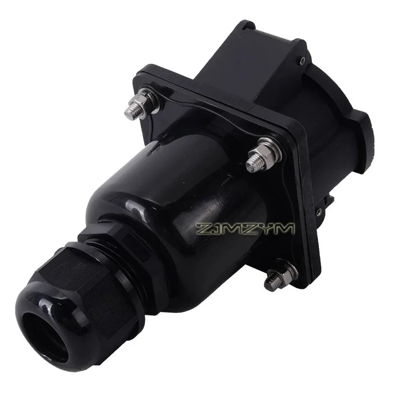 SAE J1772 Type 1 EV Charger Inlet Socket 16A/32A/48A 240V AC EV Charging Port Flange Mount Electric Vehicle Charging Receptacle