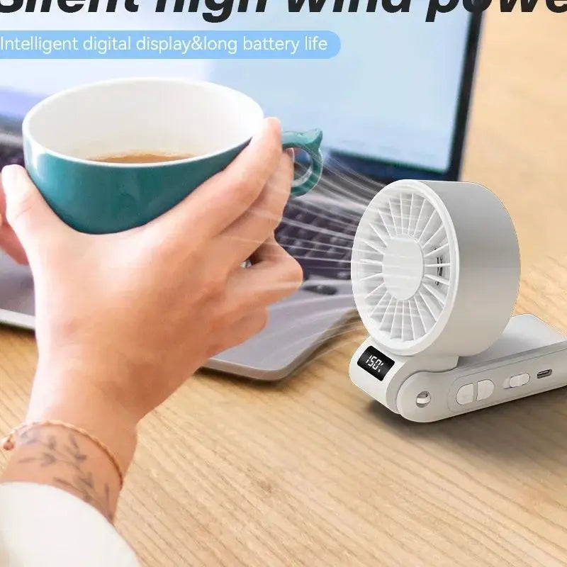 Portable High Speed Small Fan Rechargeable Usb Interface Foldable Handheld Outdoor Fan Small Cooling Fan Suitable For Outdoor