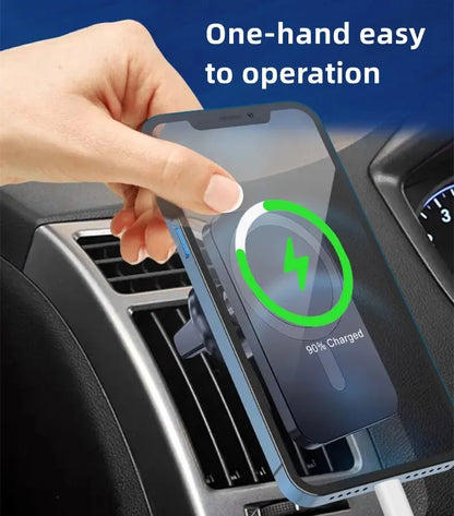 Magnetic Car Wireless Charger For iPhone 17 16 15 14 13 12 Pro Max Mini Car Phone Holder Stand Mount Fast Charging Station