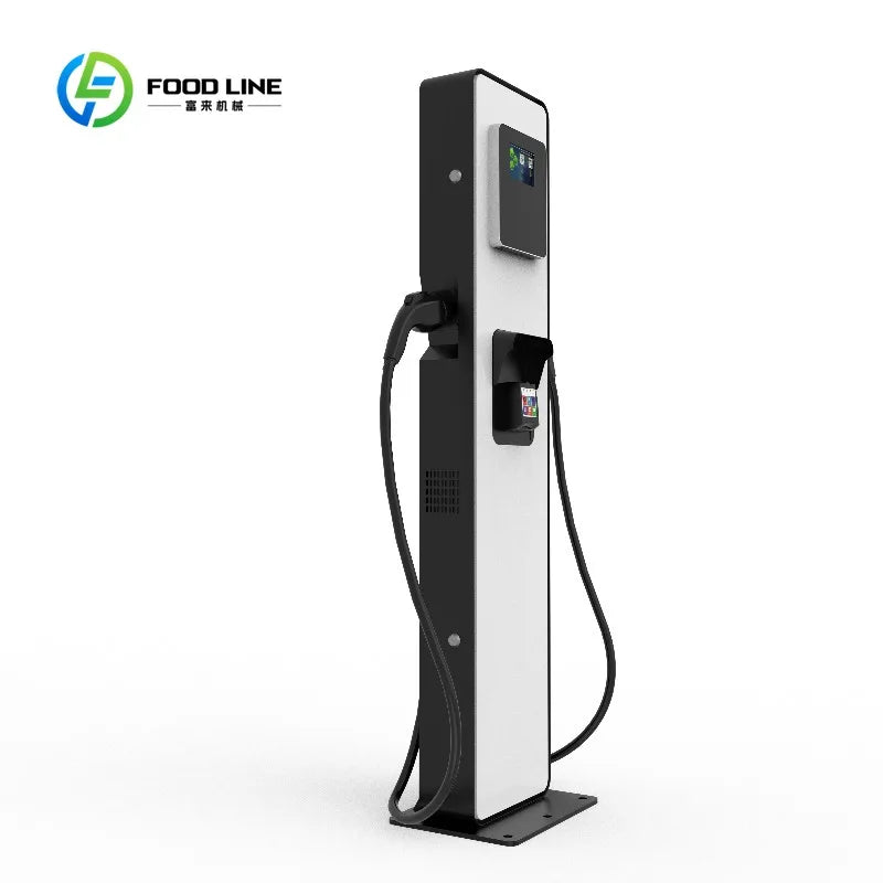 Customized Commercial DC EV Charger Station, 20/30kW Two Cable EVSE Fast Charging Pile for Hotel Private Parking Service