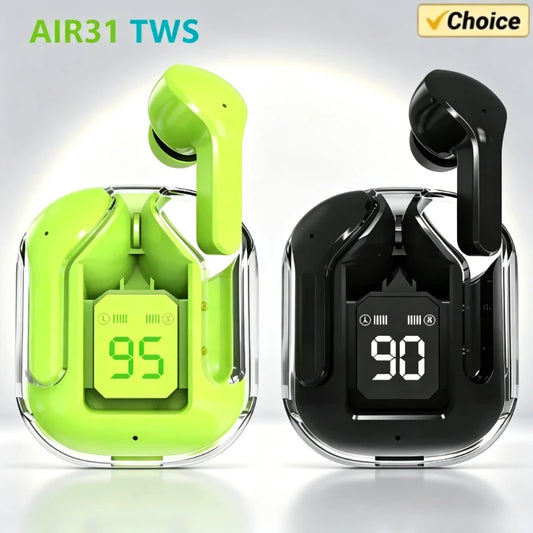 Air31 TWS Wireless Bluetooth Earphone 9D Stereo in Ear HiFi Earbuds HandsFree Headset with Mic Fit Xiaomi IPhone Smartphones
