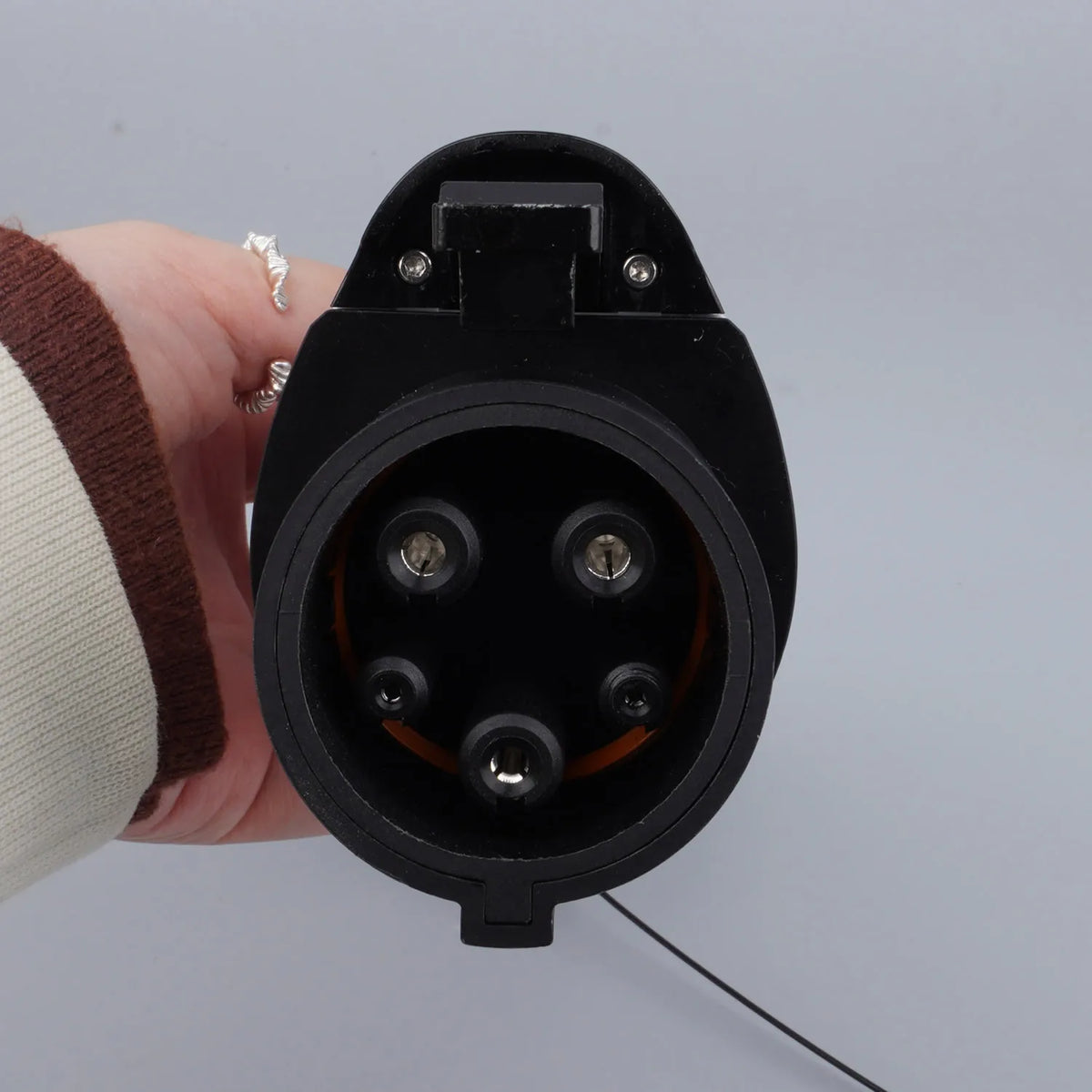 SAE J1772 Type 1 EV Charging Plug 32A 7KW AC Electric Vehicle Charger Connector with Cable Gland, IP54 Waterproof EVSE Charging