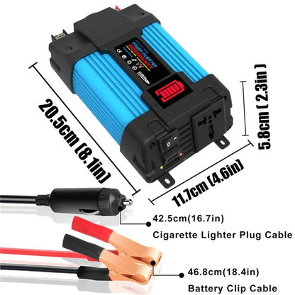 Solar Power Inverters 4000W Modified Sine Wave USB Car Inverter DC 12V 220V 110V LCD Display Transformer Voltage Converter