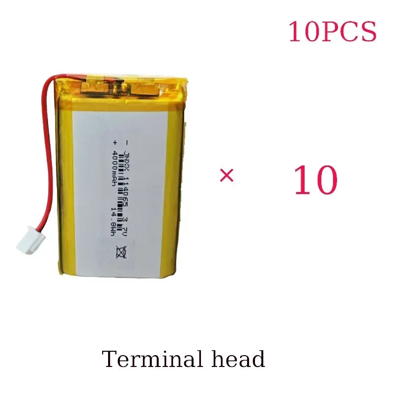 114065 Lithium Polymer Battery 3.7V 4000mAh Li-po Rechargeable Batteries for Power Bank Beauty Instrument Headphone Tachograph