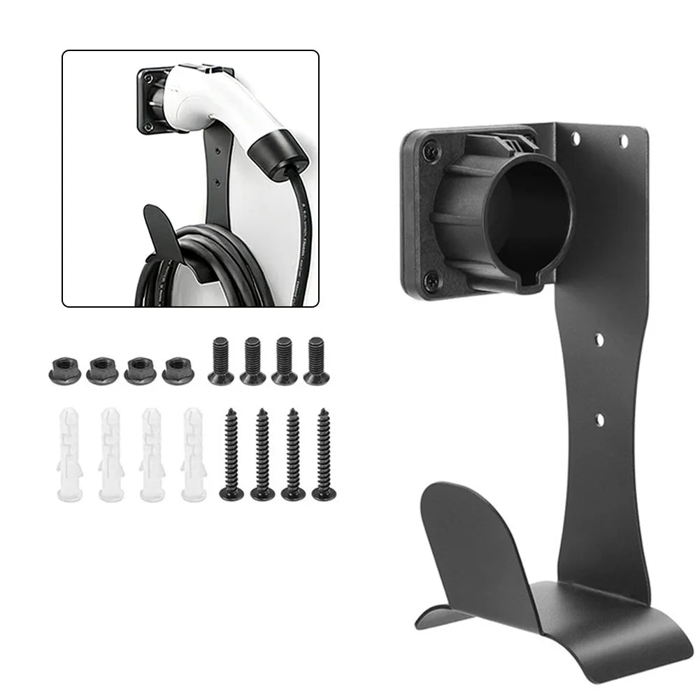 Wall Mount EV Charger Holder Garage Wall Mount Stainless Steel Wall Charger Mount EV Charger Holder Stainless Steel