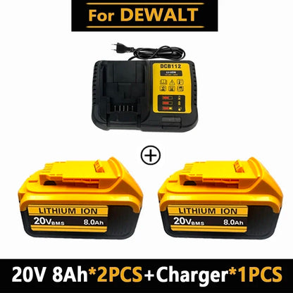 for DeWalt 18v 20V Lithium Ion Batteries 20V 12Ah DCB203 Li ion Battery Replacement DCB206 DCB205 DCB204 DCB200Power Tools