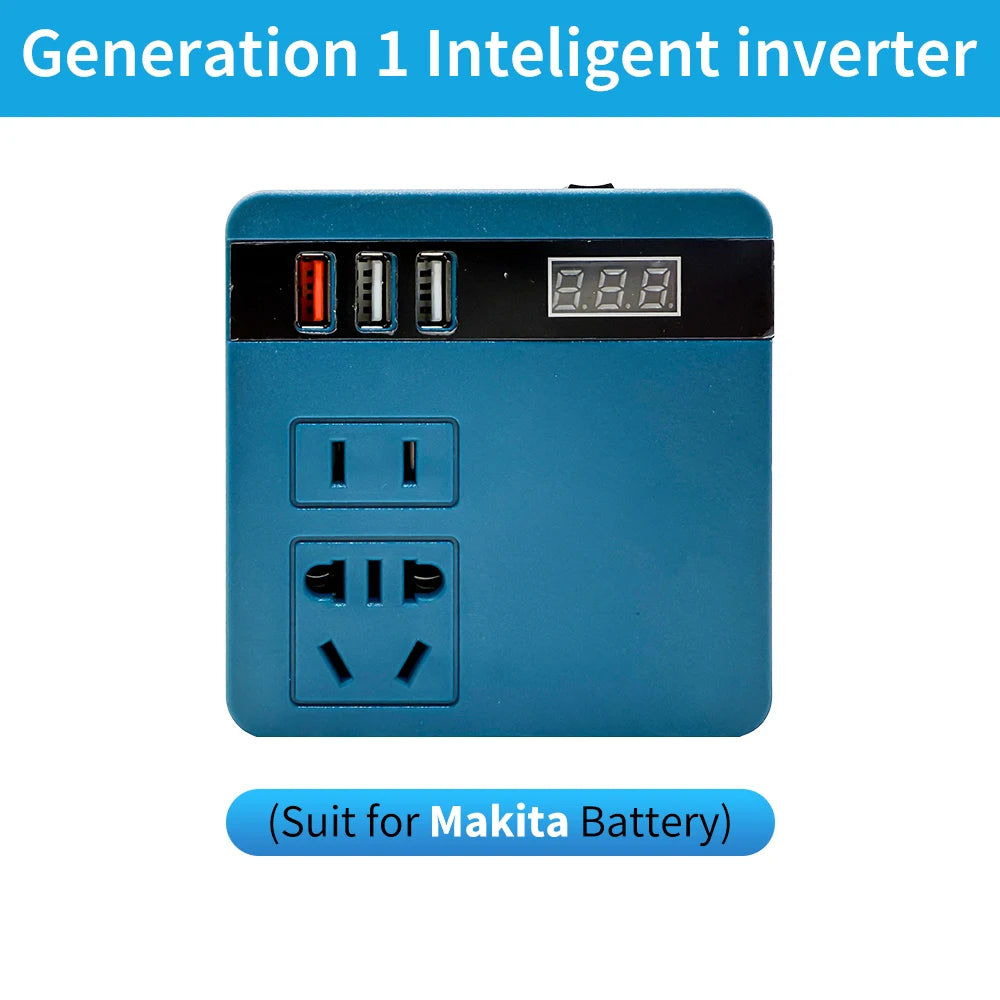 Power Inverter DC 18V To 220V Inverter Adapter Power Supply Inverter For Home Appliance Outdoor Camp For Makita/Dewalt/Milwaukee