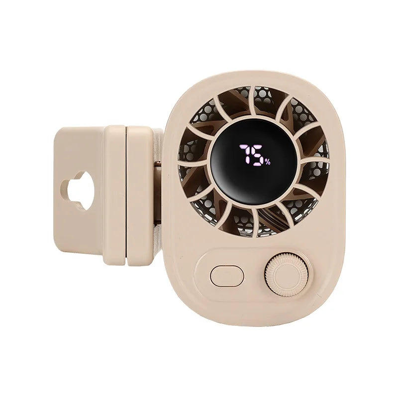 Portable Car Clip Fan 360° Rotatable 100 Speed Wind 12V USB Rechargeable Electric Fan Low Noise Mini Fan Clamp Anywhere
