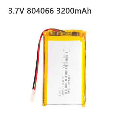 3200mAh 804066 3.7V Rechargeable Polymer Lithium Battery for Tablet Pc Speaker Camera Recorder Bluetooth Speakers Lipo Batteries