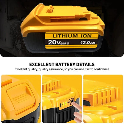 for DeWalt  20V Lithium Ion Batteries 20V 12.0Ah DCB203 Li ion Battery Replacement DCB206 DCB205 DCB204 DCB200Power Tools