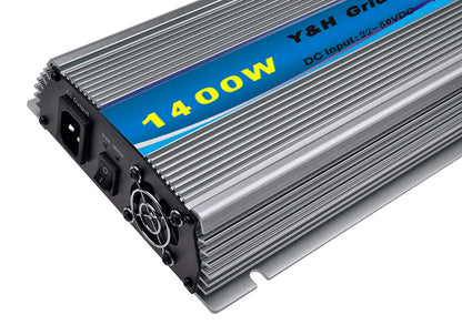 Y&H 1000W 1300W 1400W MPPT Grid Tie Solar Inverter 24V/36V DC to 220V AC Pure Sine Wave Converter for Solar Panels/Battery